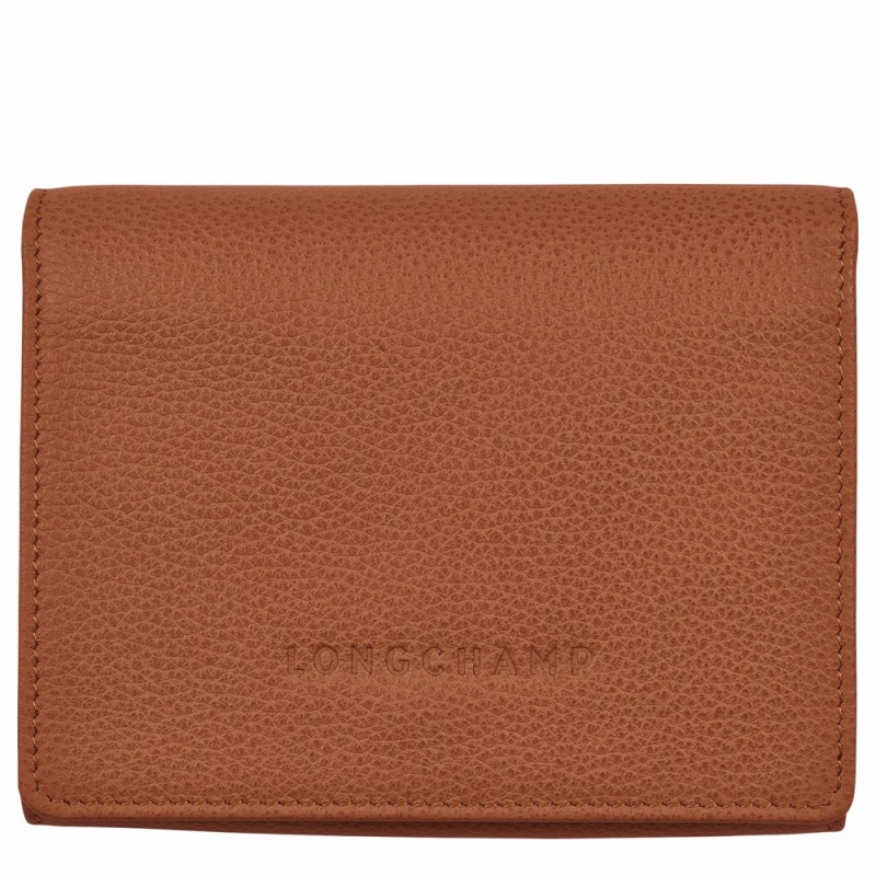 Brown Longchamp Le Foulonne Men's Wallets